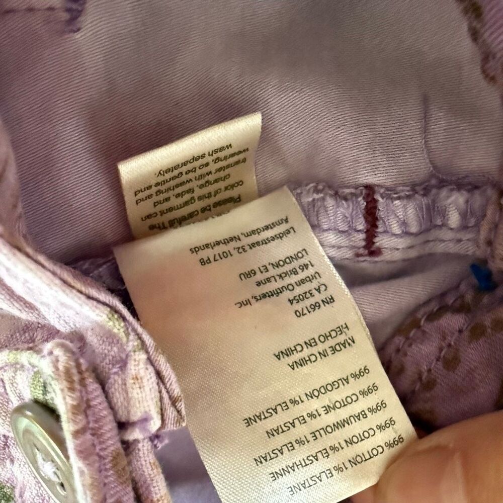 Pilcro Anthropologie Purple Floral Shorts 25 - Picture 10 of 10